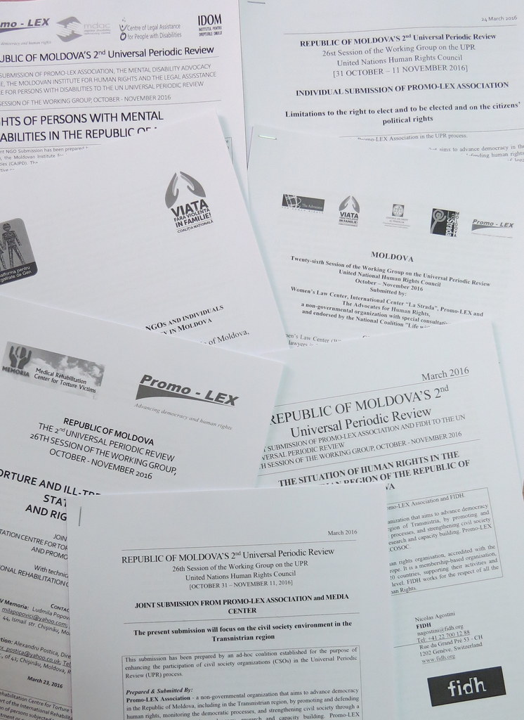 Promo-LEX a contribuit la șapte Rapoarte transmise pentru Evaluarea Periodică Universală