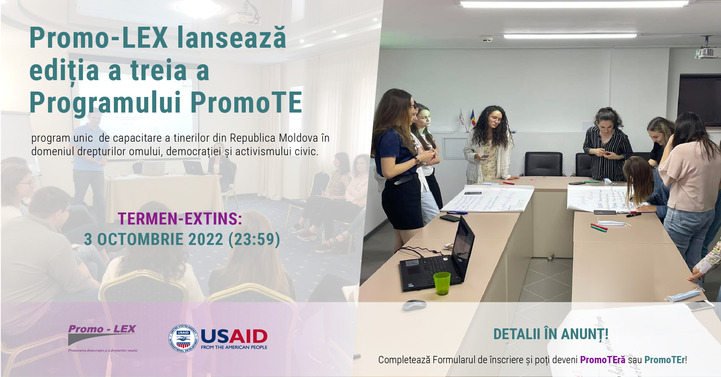Termen Extins: Asociația Promo-LEX lansează ediția a treia a Programului PromoTE