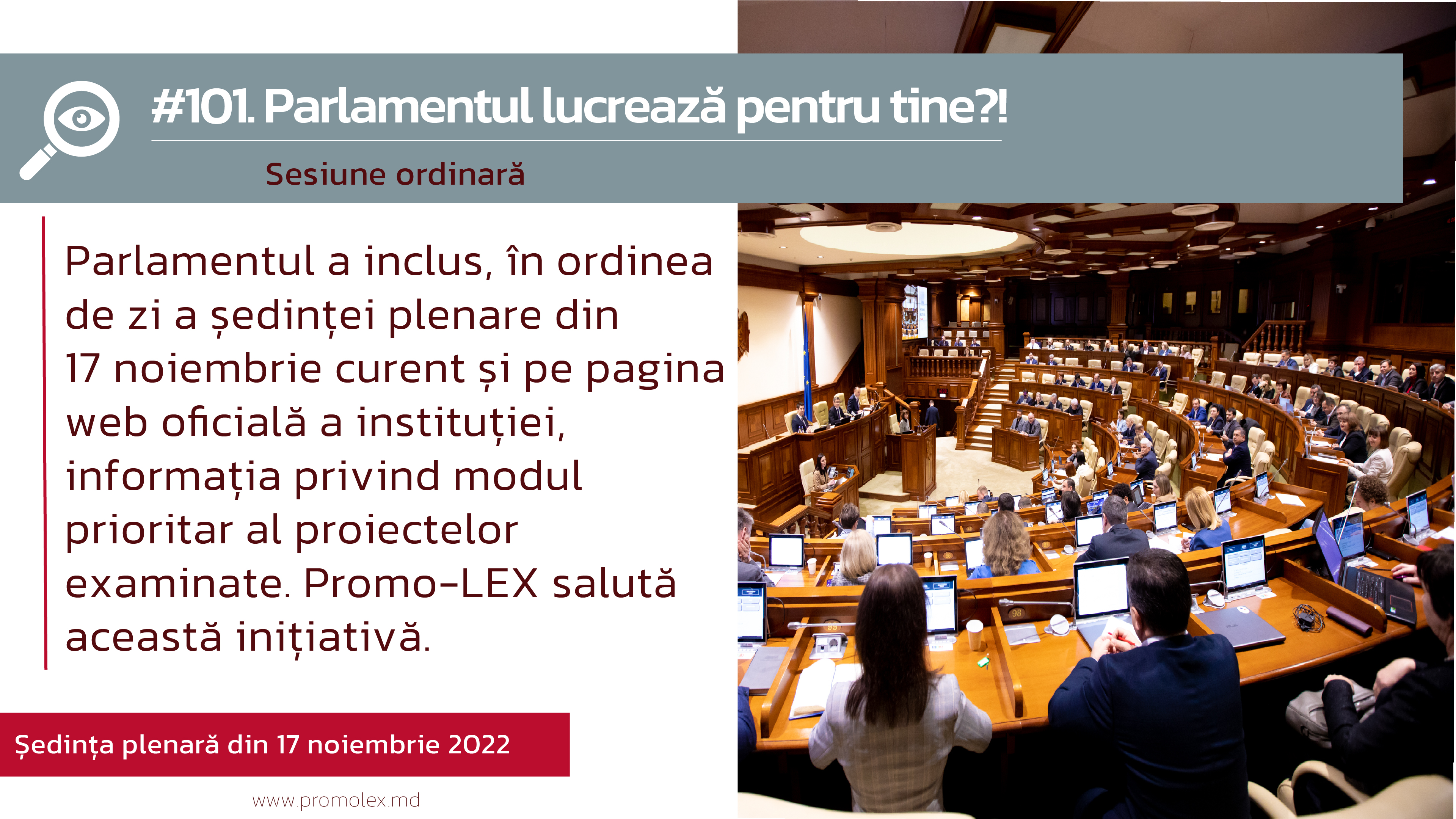 #101. Parlamentul lucrează pentru tine?! Monitorizarea civică a ședinței plenare din 17 noiembrie 2022