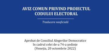 AVIZ COMUN al Comisiei de la Veneția și OSCE/ODIHR privind proiectul Codului electoral al Republicii Moldova (traducere neoficială)