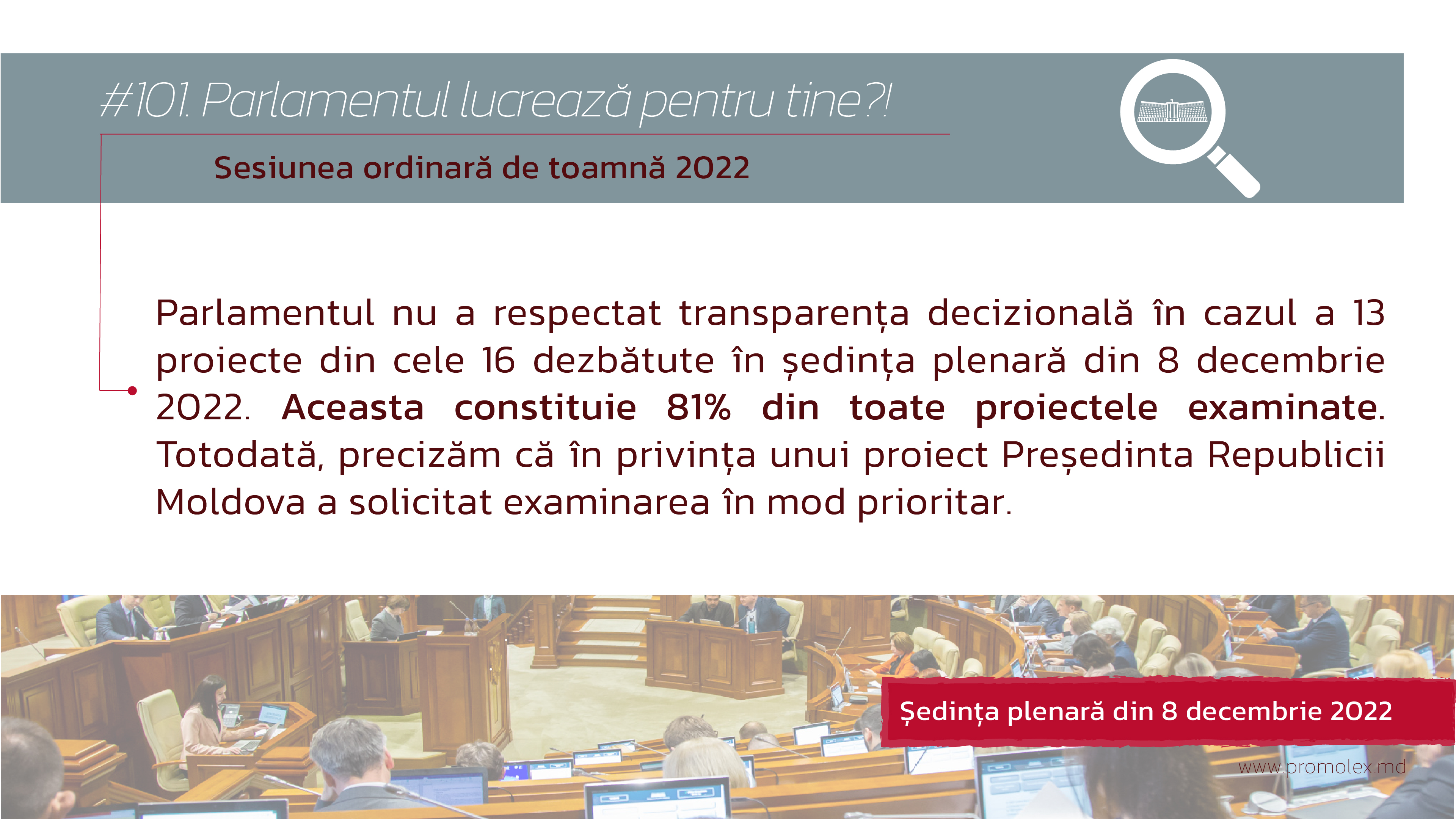 #101. Parlamentul lucrează pentru tine?! Monitorizarea civică a ședinței plenare din 8 decembrie 2022