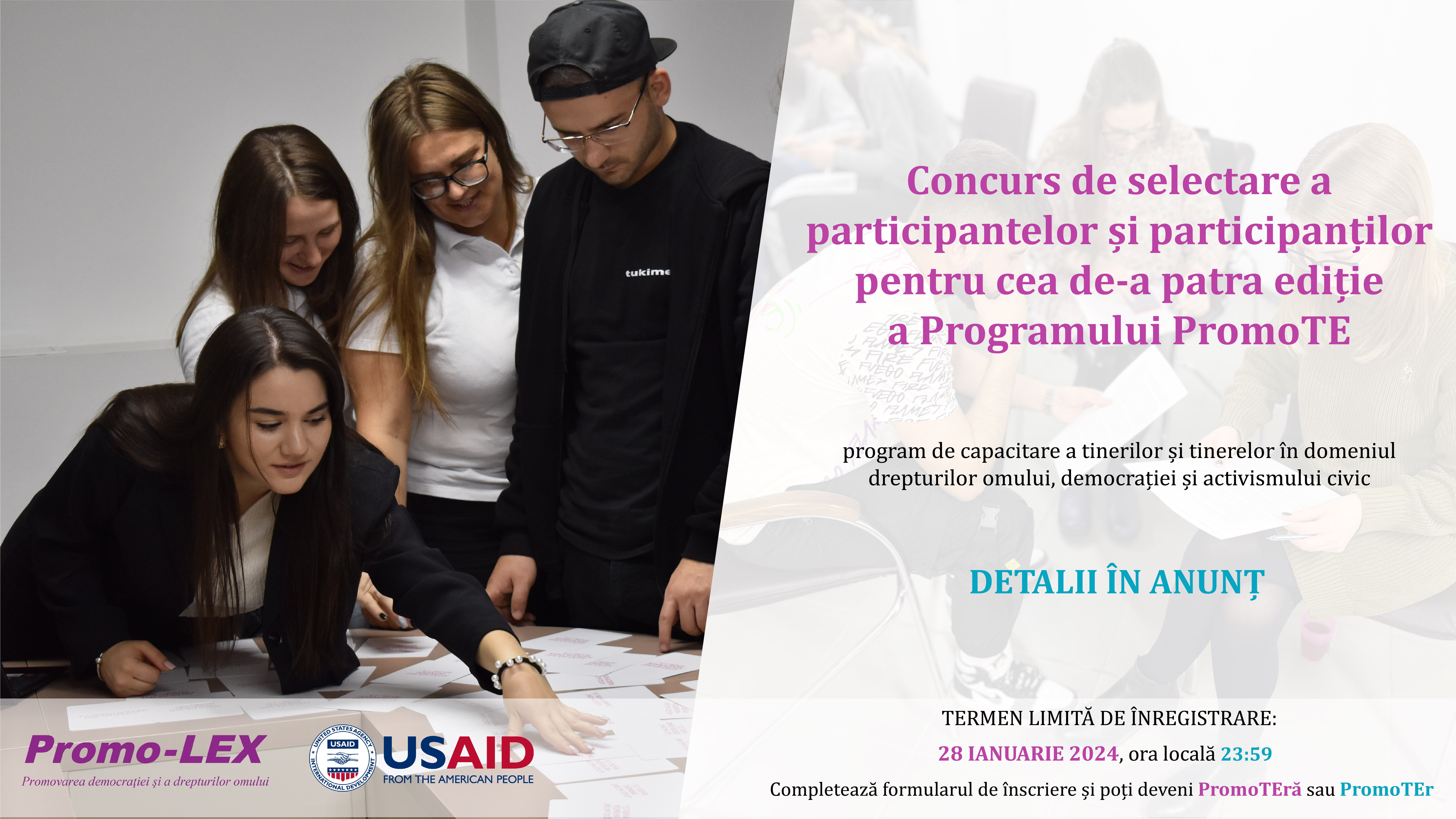 Asociația Promo-LEX anunță concurs de selectare a participantelor și participanților pentru cea de-a patra ediție a Programului PromoTE