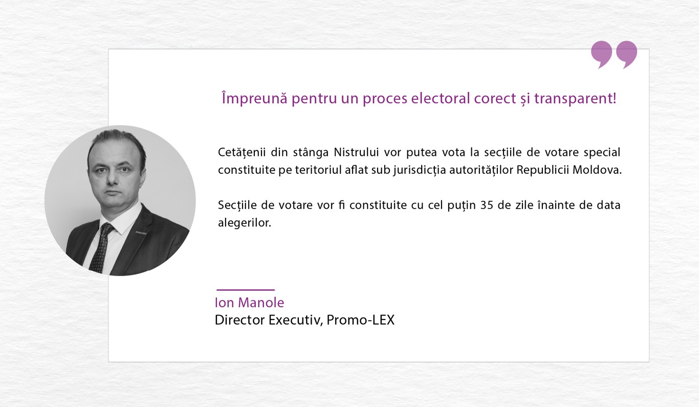 Unde votează cetățenii cu domiciliul în stânga Nistrului în data de 20 octombrie?