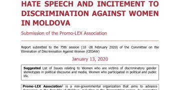 ALTERNATIVE REPORT – Hate speech and incitement to discrimination against women in Moldova
